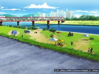 Sie spielt an ihrem eigenen Strand herum